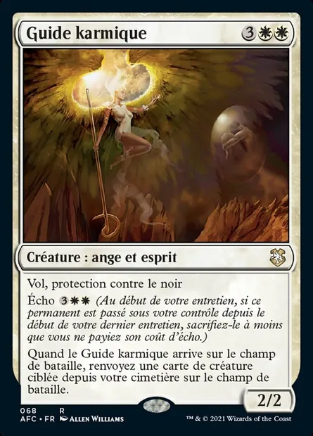 Guide karmique, carte Magic AFC 68 — extension Forgotten Realms Commander
