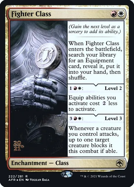 Fighter Class, Magic card PAFR 222s — Adventures in the Forgotten Realms Promos set