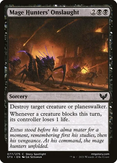 Mage Hunters' Onslaught, Magic card STX 77 — Strixhaven: School of Mages set