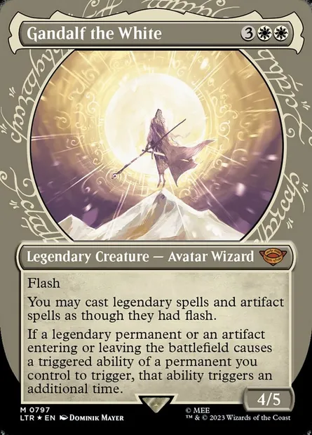 Gandalf le Blanc, carte Magic LTR 797 — extension Le Seigneur des Anneaux : chroniques de la Terre du Milieu