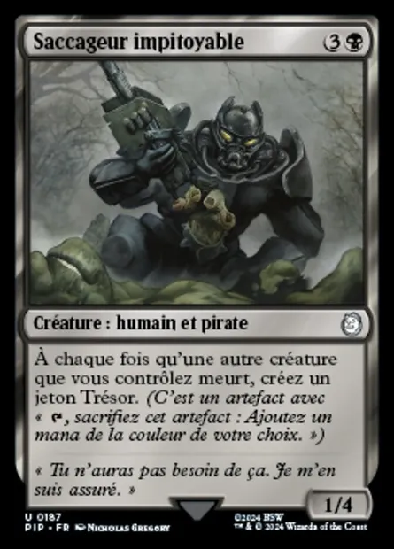 Saccageur impitoyable, carte Magic PIP 187 — extension Fallout