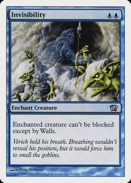 Invisibility, Magic card 8ED 87 — Eighth Edition set