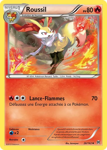 Roussil, carte Pokémon BKT 26 — extension Impulsion Turbo