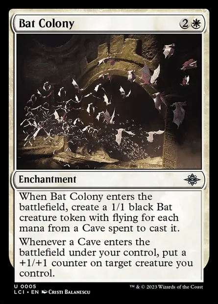 Bat Colony, Magic card LCI 5 — The Lost Caverns of Ixalan set