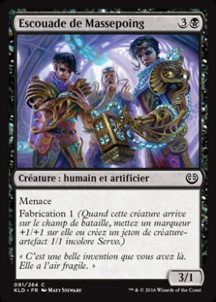 Escouade de Massepoing, carte Magic KLD 91 — extension Kaladesh