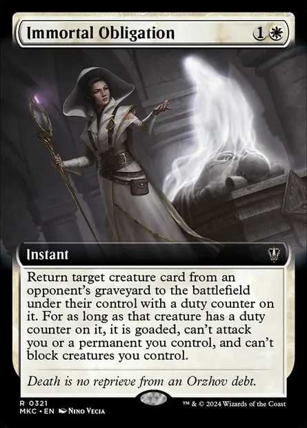 Immortal Obligation, Magic card MKC 321 — Murders at Karlov Manor Commander set