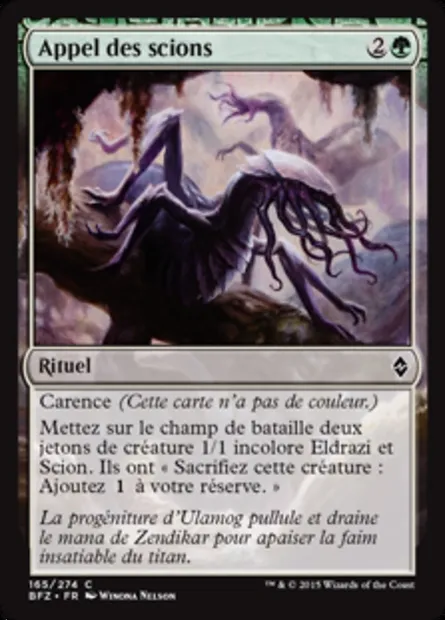 Appel des scions, carte Magic BFZ 165 — extension La bataille de Zendikar