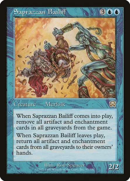 Saprazzan Bailiff, Magic card MMQ 97 — Mercadian Masques set