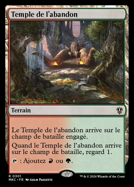 Temple de l'abandon, carte Magic MKC 301 — extension Murders at Karlov Manor Commander