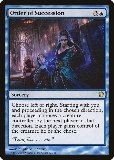 Order of Succession, Magic card C13 52 — Commander 2013 set