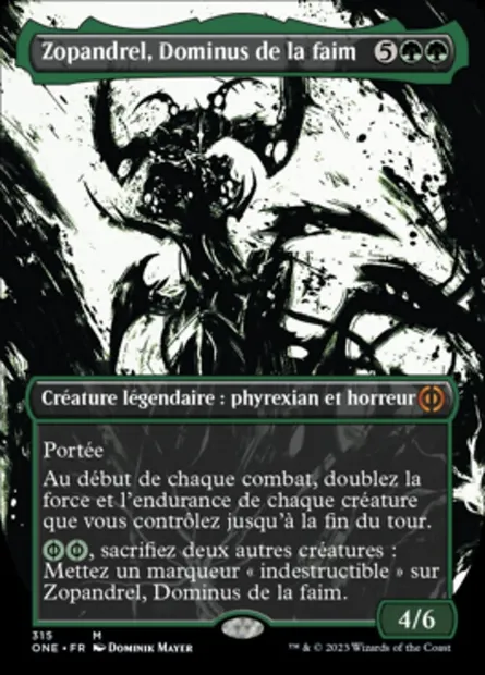 Zopandrel, Dominus de la faim, carte Magic ONE 315 — extension Tous Phyrexians