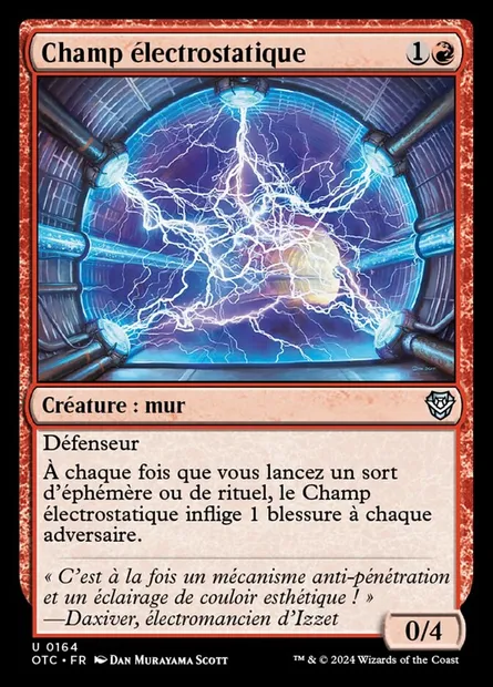 Champ électrostatique, carte Magic OTC 164 — extension Outlaws of Thunder Junction Commander