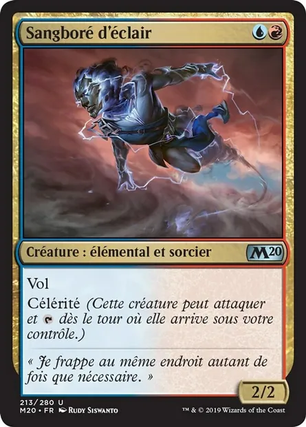 Sangboré d'éclair, carte Magic M20 213 — extension Core Set 2020