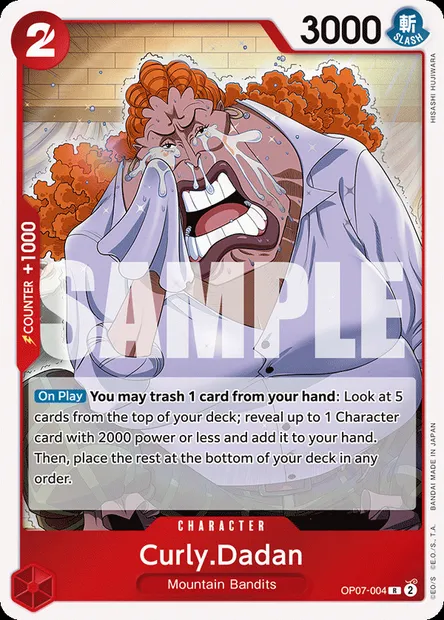 Curly.Dadan, One Piece card OP07-004 — 500 YEARS IN THE FUTURE set