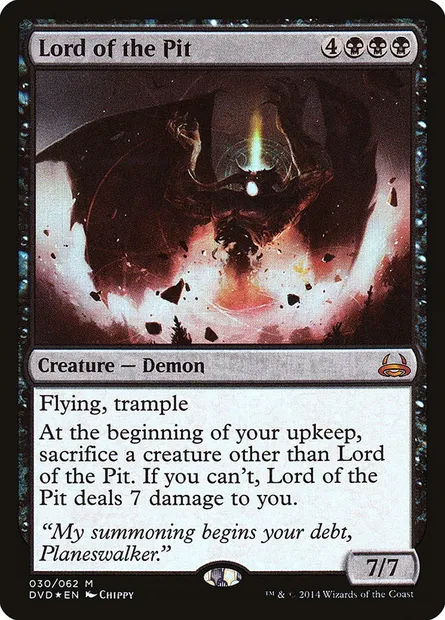 Seigneur de l'abîme, carte Magic DVD 30 — extension Duel Decks Anthology: Divine vs. Demonic