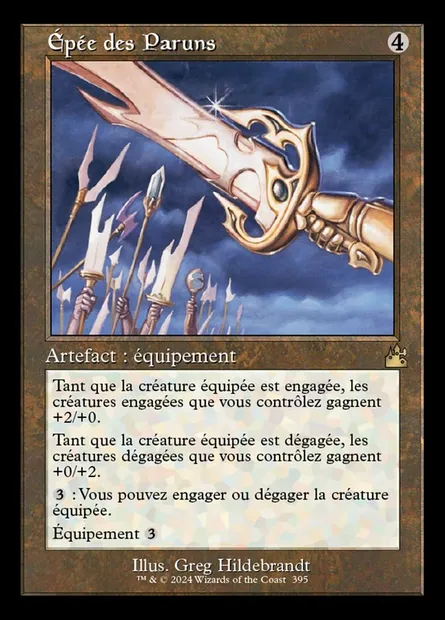 Épée des Paruns, carte Magic RVR 395 — extension Ravnica Remastered