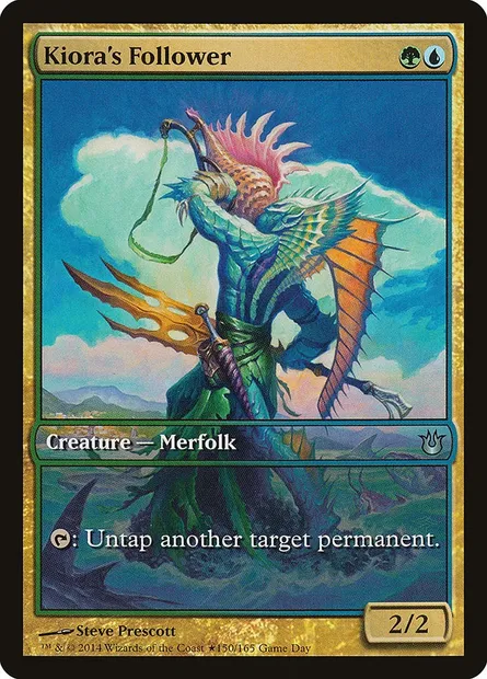 Kiora's Follower, Magic card PBNG 150 — Born of the Gods Promos set