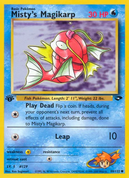 Misty's Magikarp, Pokémon card GC 88 — Gym Challenge set