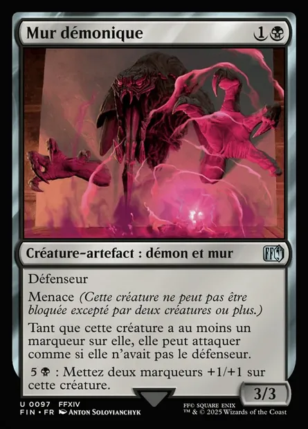 Mur démonique, carte Magic FIN 97 — extension Final Fantasy