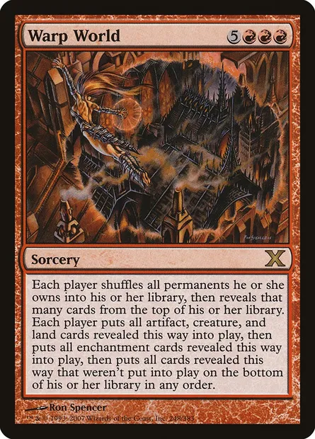 Warp World, Magic card 10E 248 — Tenth Edition set