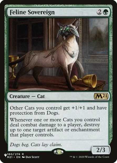 Souverain félin, carte Magic PLST M21-180 — extension The List