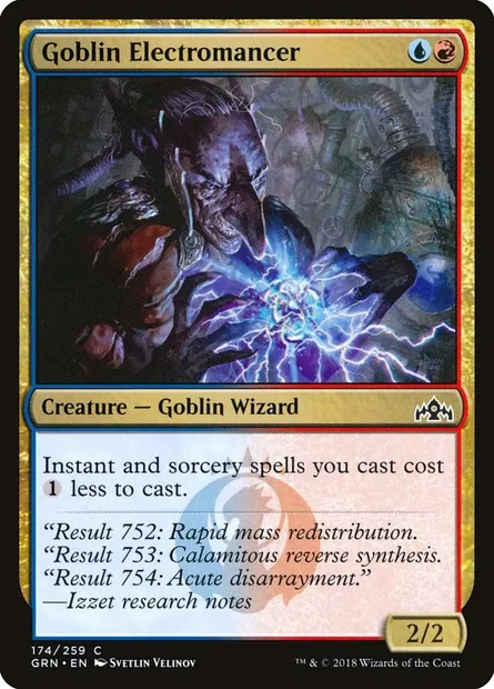 Goblin Electromancer, Magic card GRN 174 — Guilds of Ravnica set