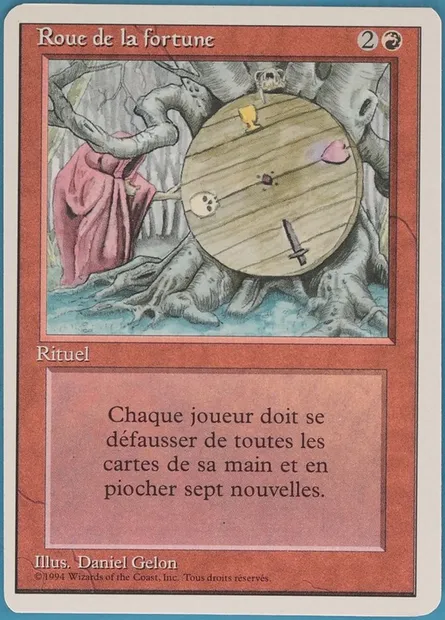Roue de la fortune, carte Magic 3ED 185 — extension Revised Edition