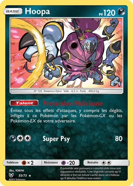 Hoopa, carte Pokémon SLG 55 — extension Légendes Brillantes