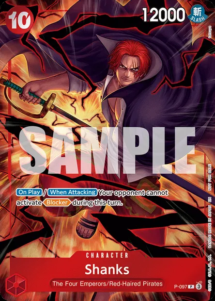 Shanks, One Piece card P-097 — Promotion card set