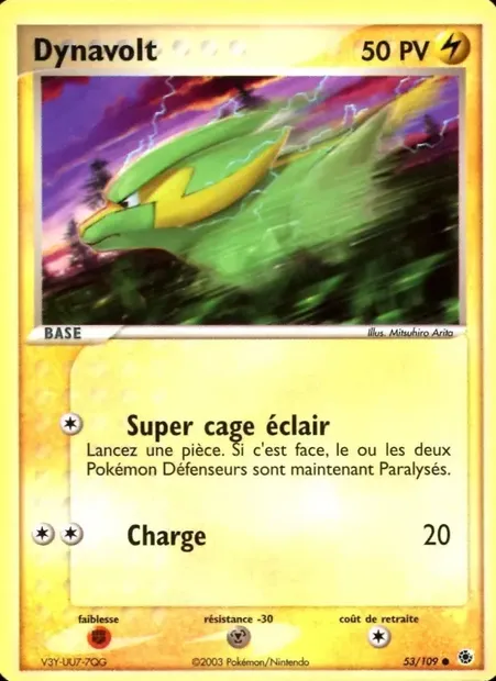 Dynavolt, carte Pokémon RS 53 — extension EX Rubis & Saphir