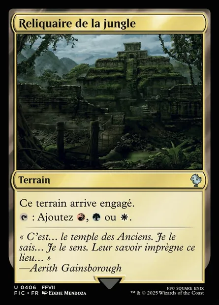 Reliquaire de la jungle, carte Magic FIC 406 — extension Final Fantasy Commander