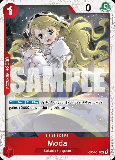 Moda, One Piece card OP07-014 — 500 YEARS IN THE FUTURE set