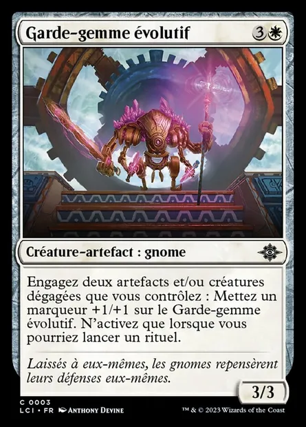 Garde-gemme évolutif, carte Magic LCI 3 — extension The Lost Caverns of Ixalan