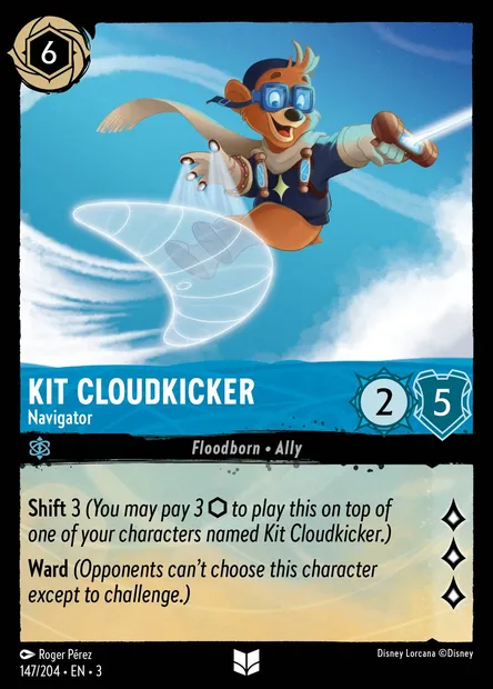 Kit Cloudkicker - Navigator, Disney Lorcana card CH3-147 — Into the Inklands set