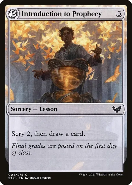 Introduction to Prophecy, Magic card STX 4 — Strixhaven: School of Mages set