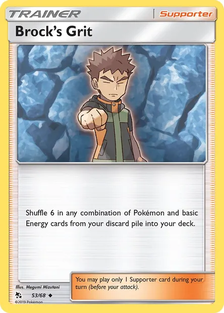 Brock’s Grit, Pokémon card HIF 53 — Hidden Fates set