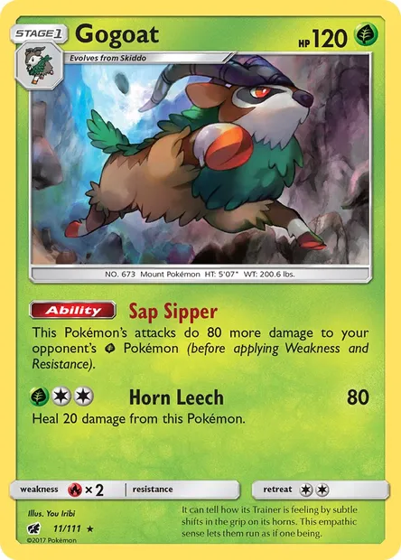 Gogoat, Pokémon card CIN 11 — Crimson Invasion set
