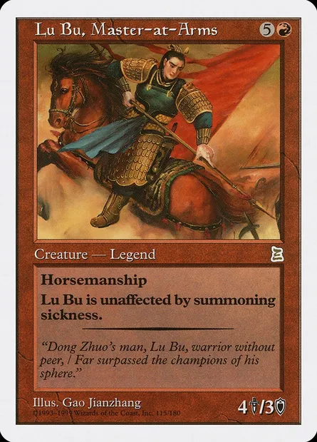Lu Bu, Master-at-Arms, Magic card PTK 115 — Portal Three Kingdoms set