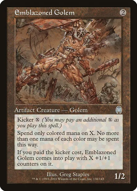 Emblazoned Golem, Magic card APC 136 — Apocalypse set