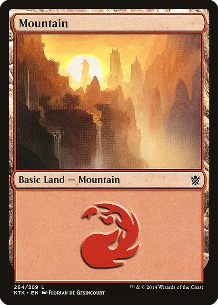 Mountain, Magic card KTK 264 — Khans of Tarkir set