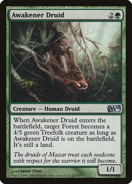 Awakener Druid, Magic card M10 167 — Magic 2010 set