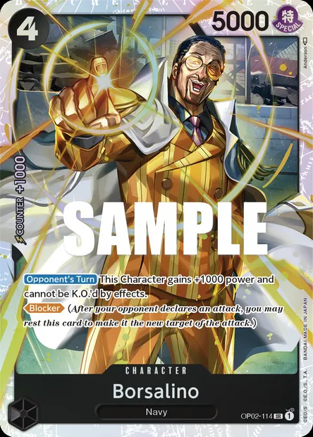 Borsalino, carte One Piece OP02-114 — extension PARAMOUNT WAR