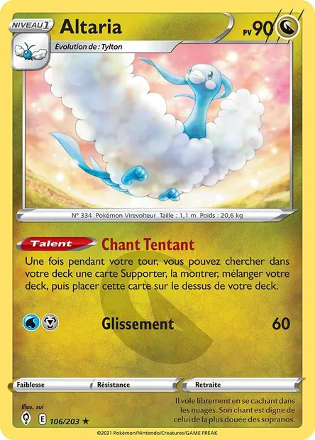 Altaria, carte Pokémon EVS 106 — extension Évolution Céleste