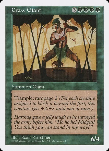 Craw Giant, Magic card 5ED 285 — Fifth Edition set