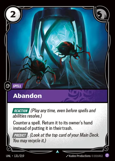 Abandon, Riftbound card UNL 131 — Unleashed set