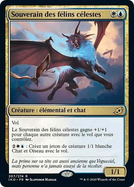 Souverain des félins célestes, carte Magic IKO 207 — extension Ikoria: Lair of Behemoths