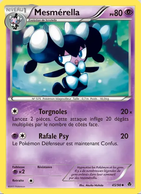 Mesmérella, carte Pokémon EPO 45 — extension Pouvoirs Émergents