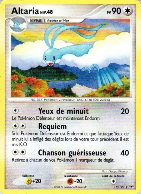 Altaria, carte Pokémon PL 18 — extension Platine