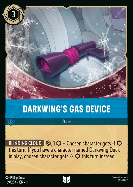 Darkwing's Gas Device, Disney Lorcana card CH11-169 — Winterspell set