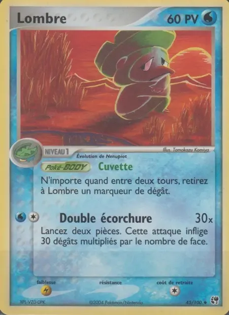 Lombre, carte Pokémon SS 45 — extension EX Tempête de sable